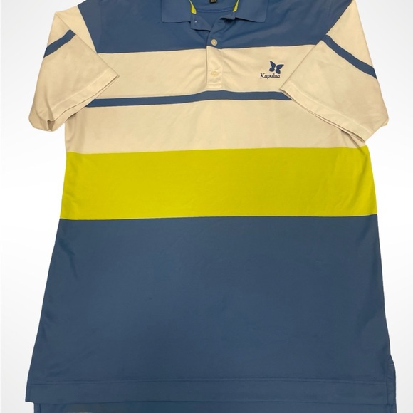 FJ Blue and Yellow Men's Polo Golf Shirt (Kapalua) size XL - Picture 1 of 3
